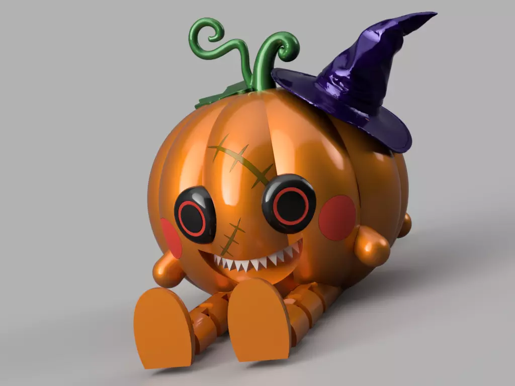 Dual-Face Pumpkin Buddy 3D print model_4