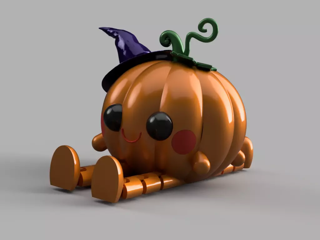 Dual-Face Pumpkin Buddy 3D print model_2