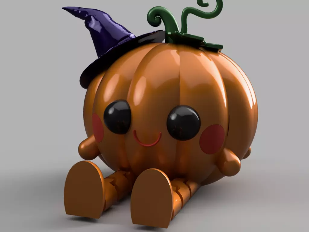 Dual-Face Pumpkin Buddy 3D print model_6