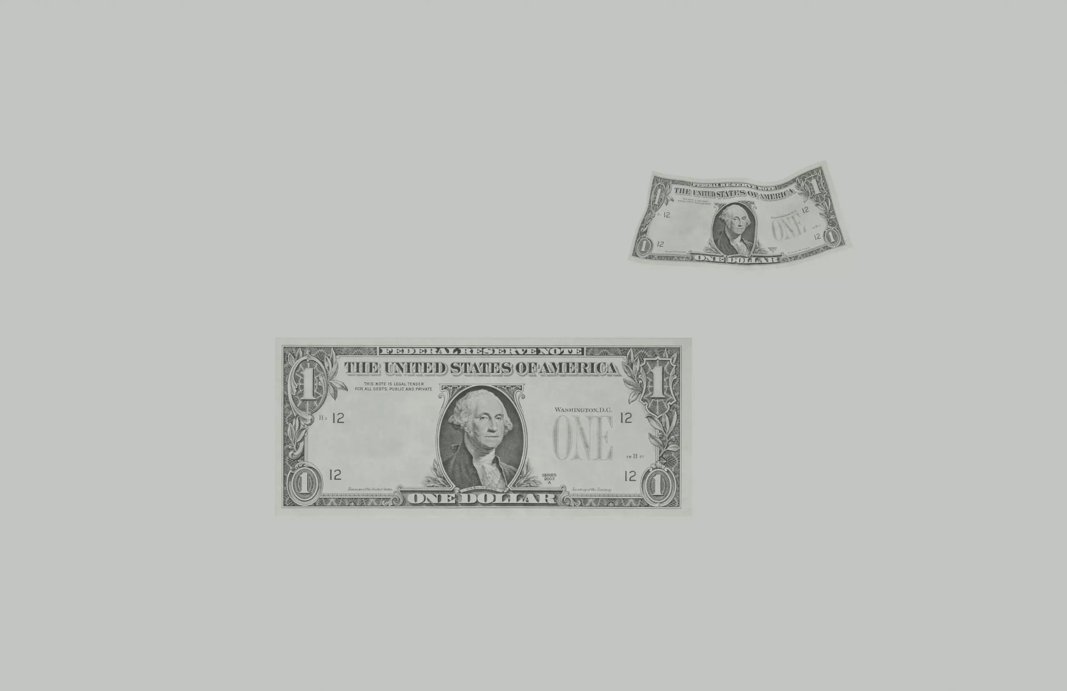 One-Dollar Bill Low-poly 3D model