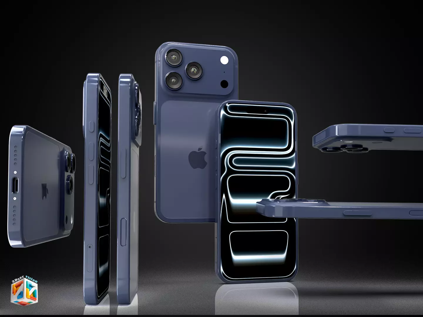 iPhone 17 Pro - all colors 3D model_4