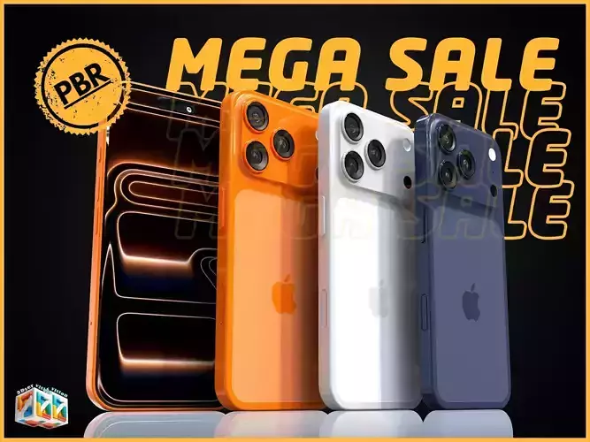 iPhone 17 Pro - all colors 3D model