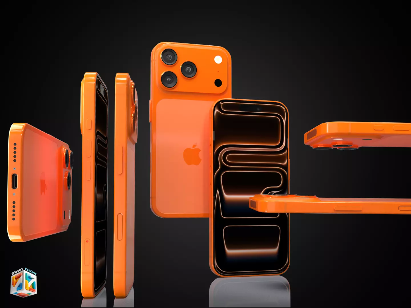 iPhone 17 Pro - all colors 3D model_7