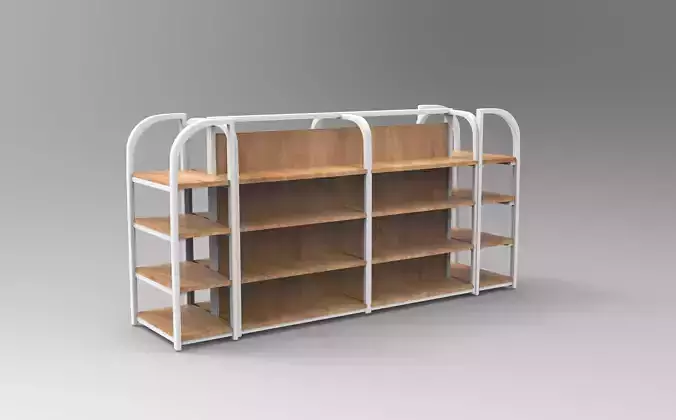 upermarket shelves 3D model