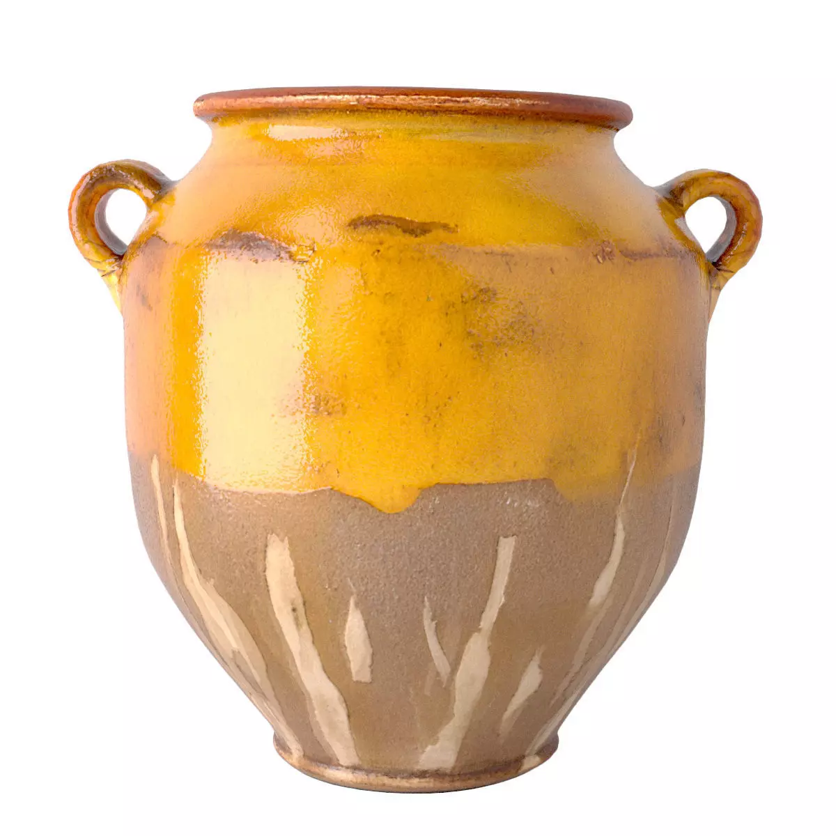 French Terracotta Pot A Confit 2 3D model_0