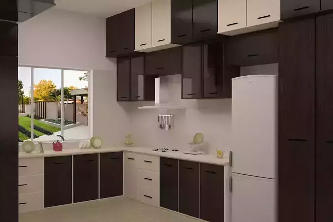Modern Kitchen  3ds Max 3D Model