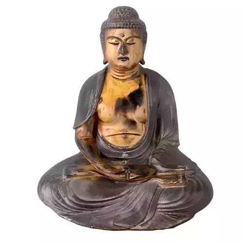 Gilt figure of Buddha Amida