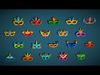 20 Carnival Feather Masks Pack 2 -Stylized  Kids Party Mask Low-poly 3D model_1