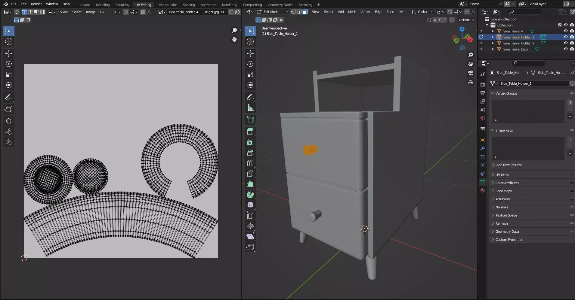 Side Table CG32 3D model_11