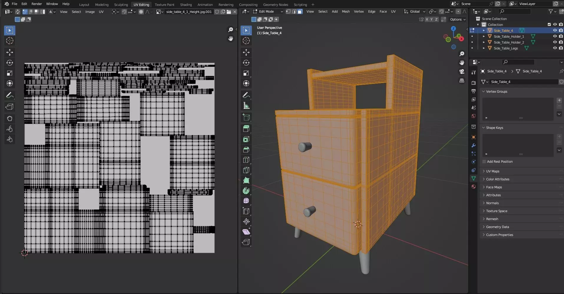 Side Table CG32 3D model_9
