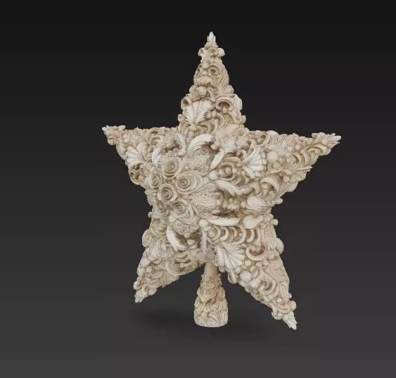Christmas Star Majestic and Detailed Decorative 3D Model 3D print model_21