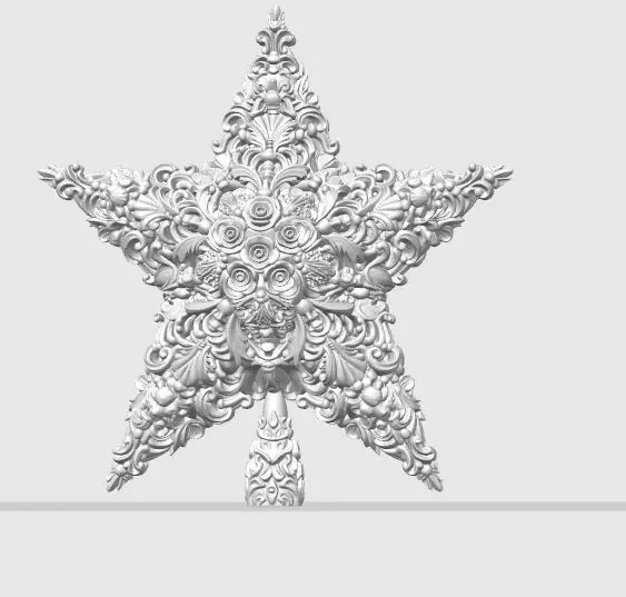 Christmas Star Majestic and Detailed Decorative 3D Model 3D print model_14