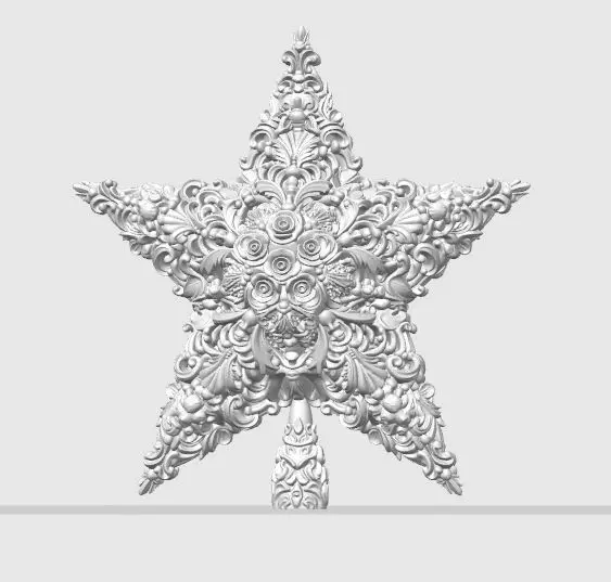 Christmas Star Majestic and Detailed Decorative 3D Model 3D print model_19
