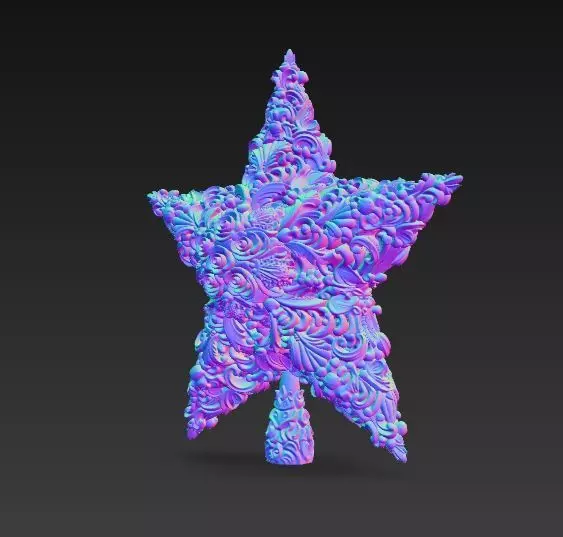 Christmas Star Majestic and Detailed Decorative 3D Model 3D print model_8