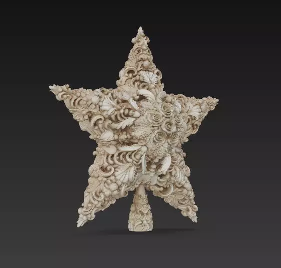 Christmas Star Majestic and Detailed Decorative 3D Model 3D print model_12