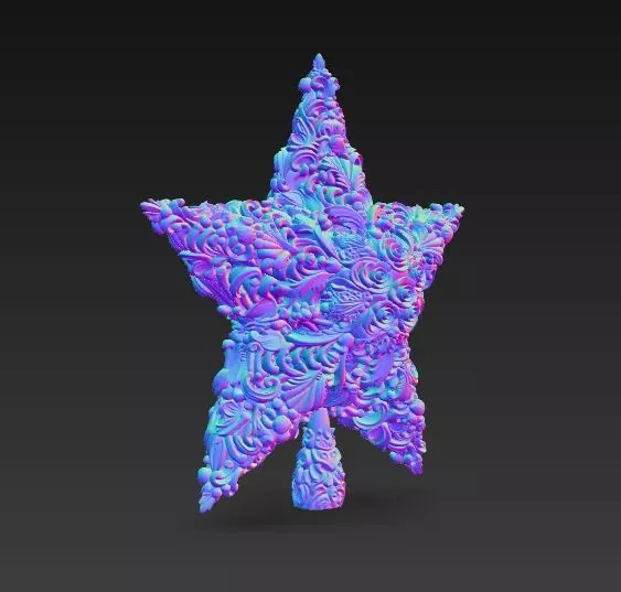 Christmas Star Majestic and Detailed Decorative 3D Model 3D print model_10