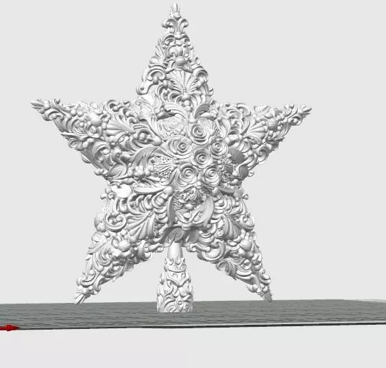 Christmas Star Majestic and Detailed Decorative 3D Model 3D print model_15