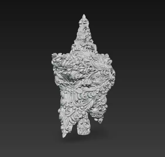 Christmas Star Majestic and Detailed Decorative 3D Model 3D print model_25