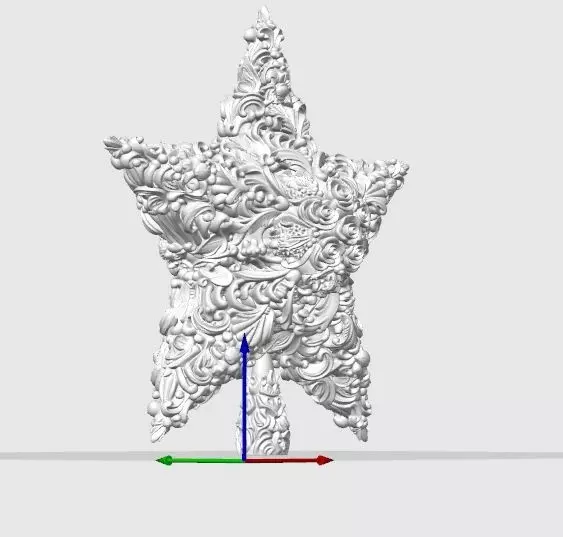 Christmas Star Majestic and Detailed Decorative 3D Model 3D print model_16