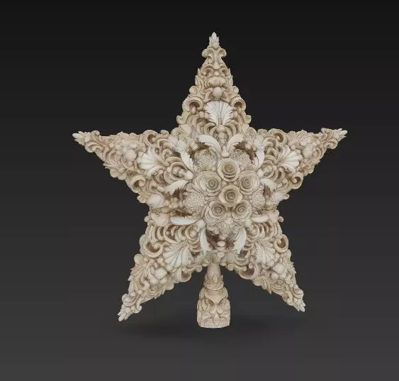 Christmas Star Majestic and Detailed Decorative 3D Model 3D print model_22