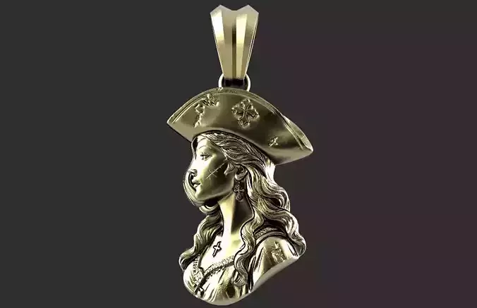 Pirate woman pendant