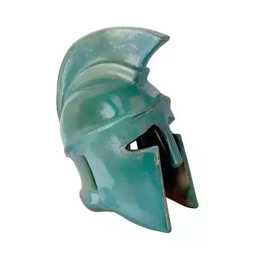 Greek Helmet Ceramic Sculpture