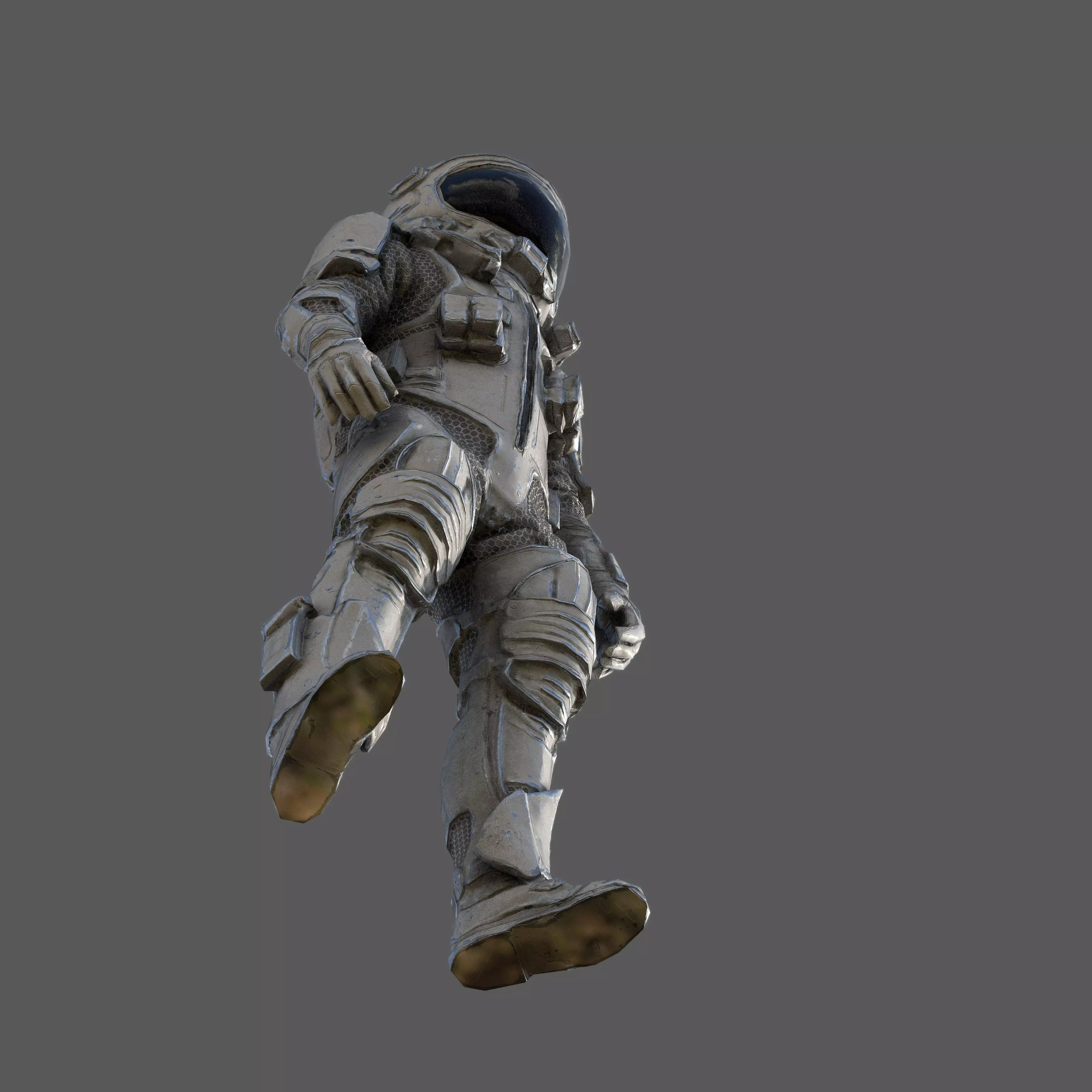 Futuristic Astronaut Space Suit - Low Poly Game-Ready 3D Model Low-poly 3D model_11
