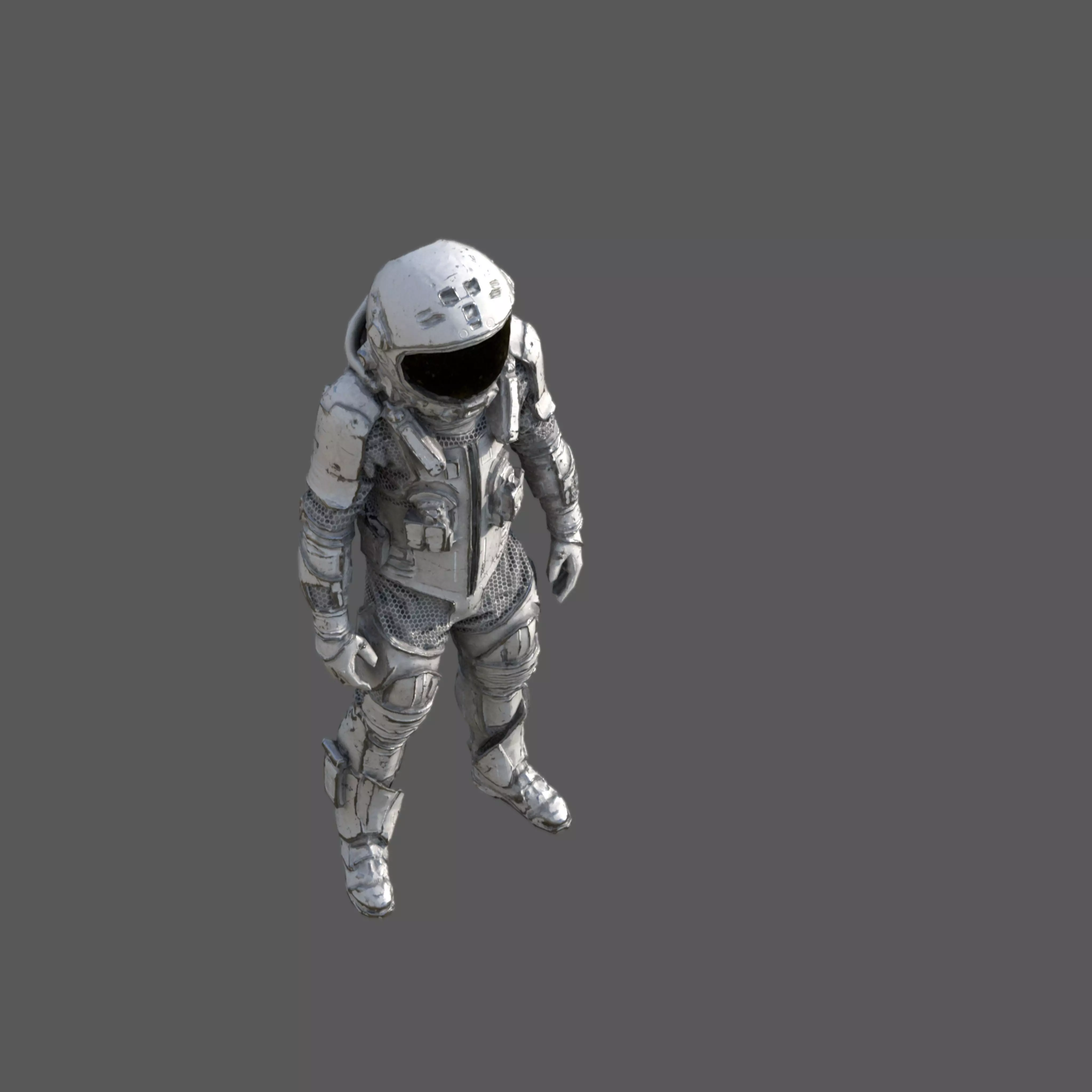 Futuristic Astronaut Space Suit - Low Poly Game-Ready 3D Model Low-poly 3D model_10