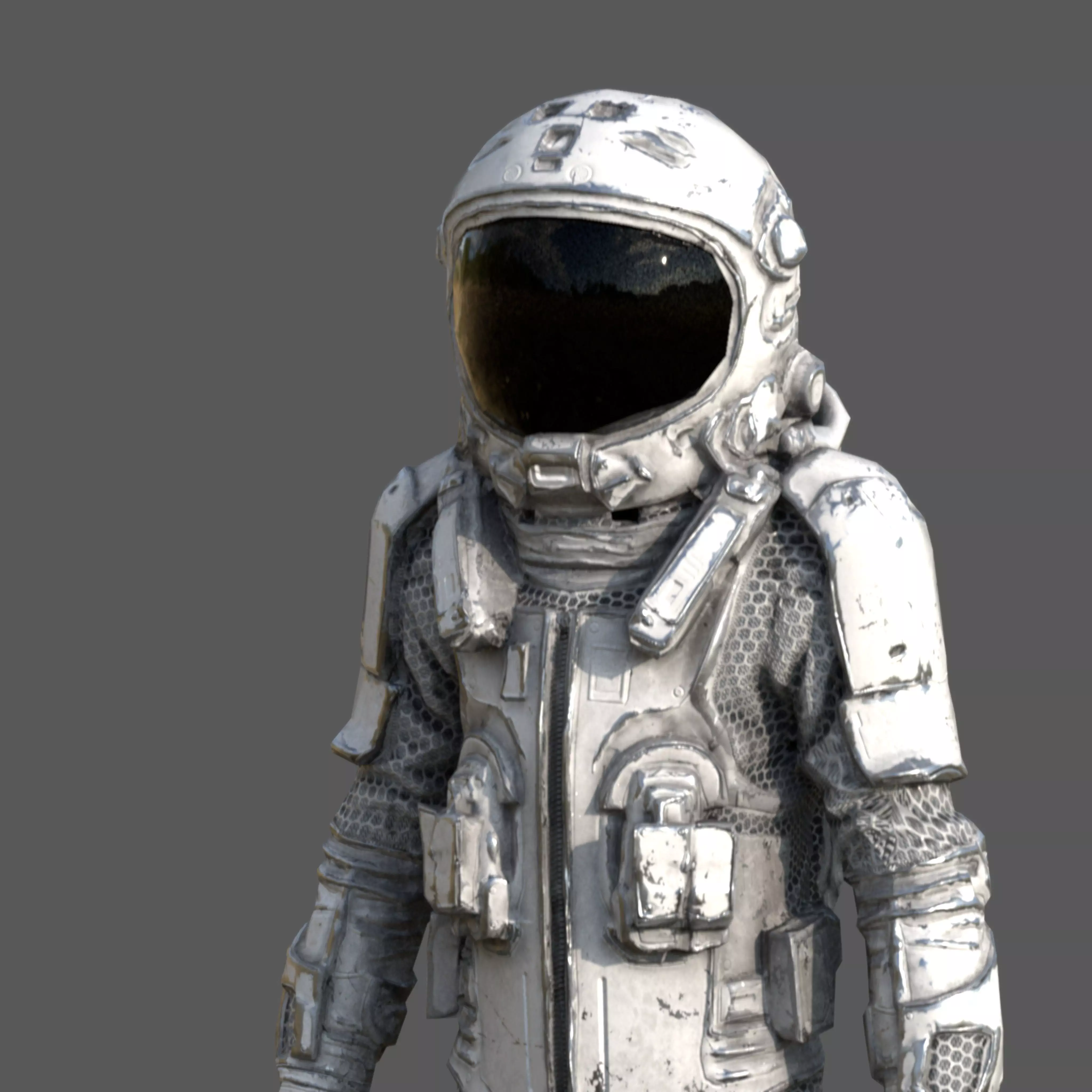 Futuristic Astronaut Space Suit - Low Poly Game-Ready 3D Model Low-poly 3D model_9