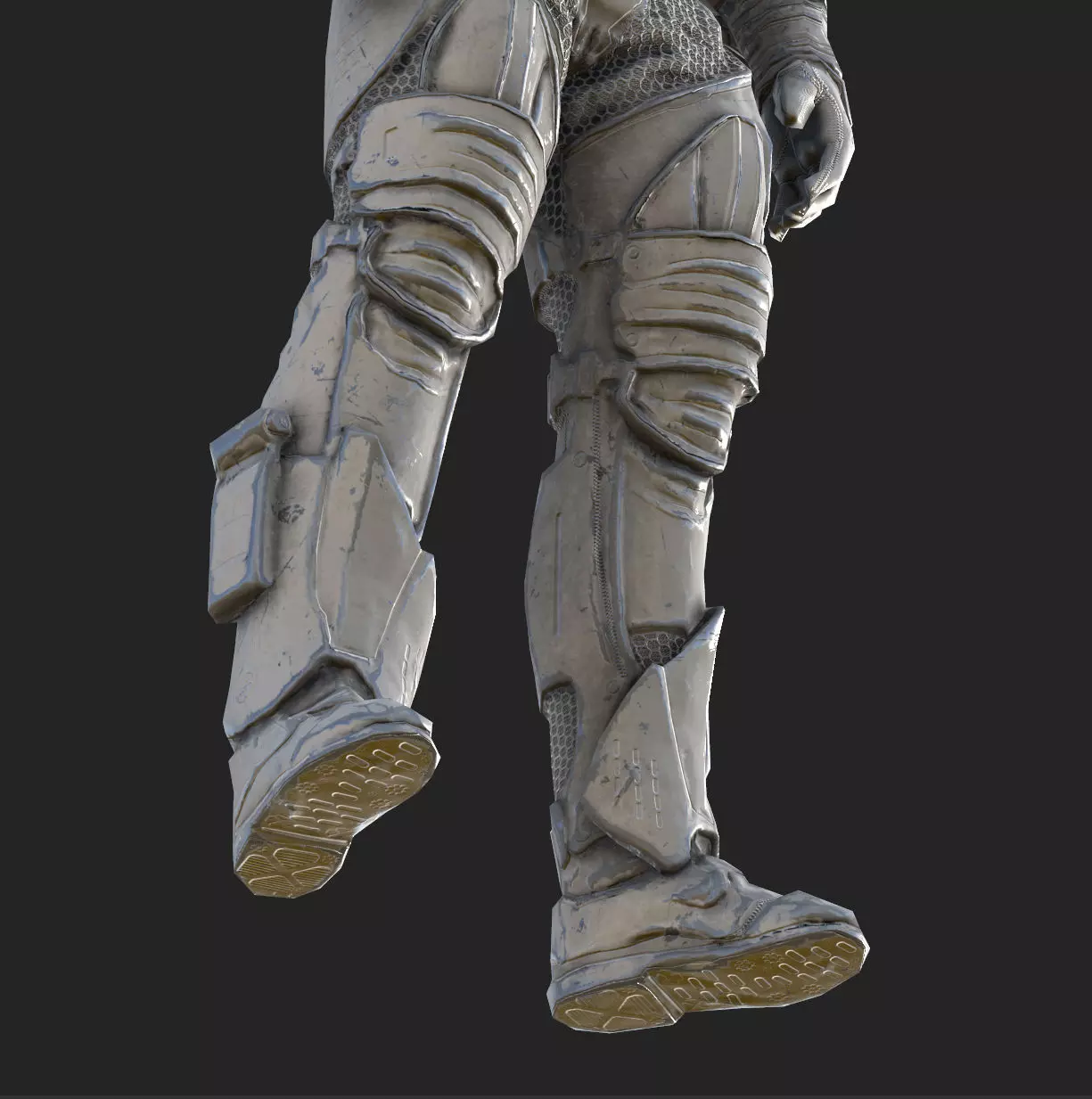 Futuristic Astronaut Space Suit - Low Poly Game-Ready 3D Model Low-poly 3D model_13