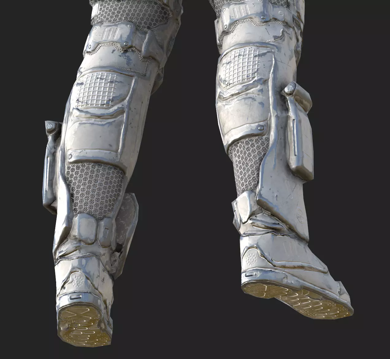 Futuristic Astronaut Space Suit - Low Poly Game-Ready 3D Model Low-poly 3D model_14