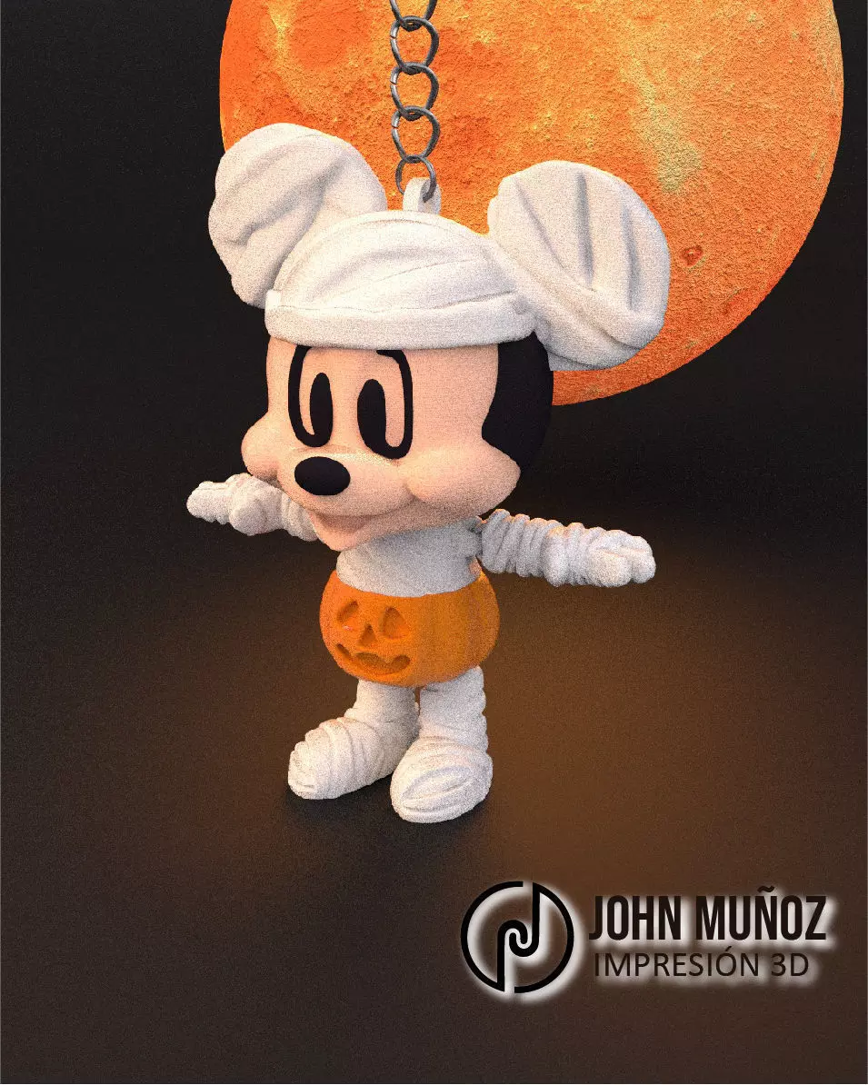 Mickey Mouse Mommy - Articulated Version and Keychain 3D print model_1