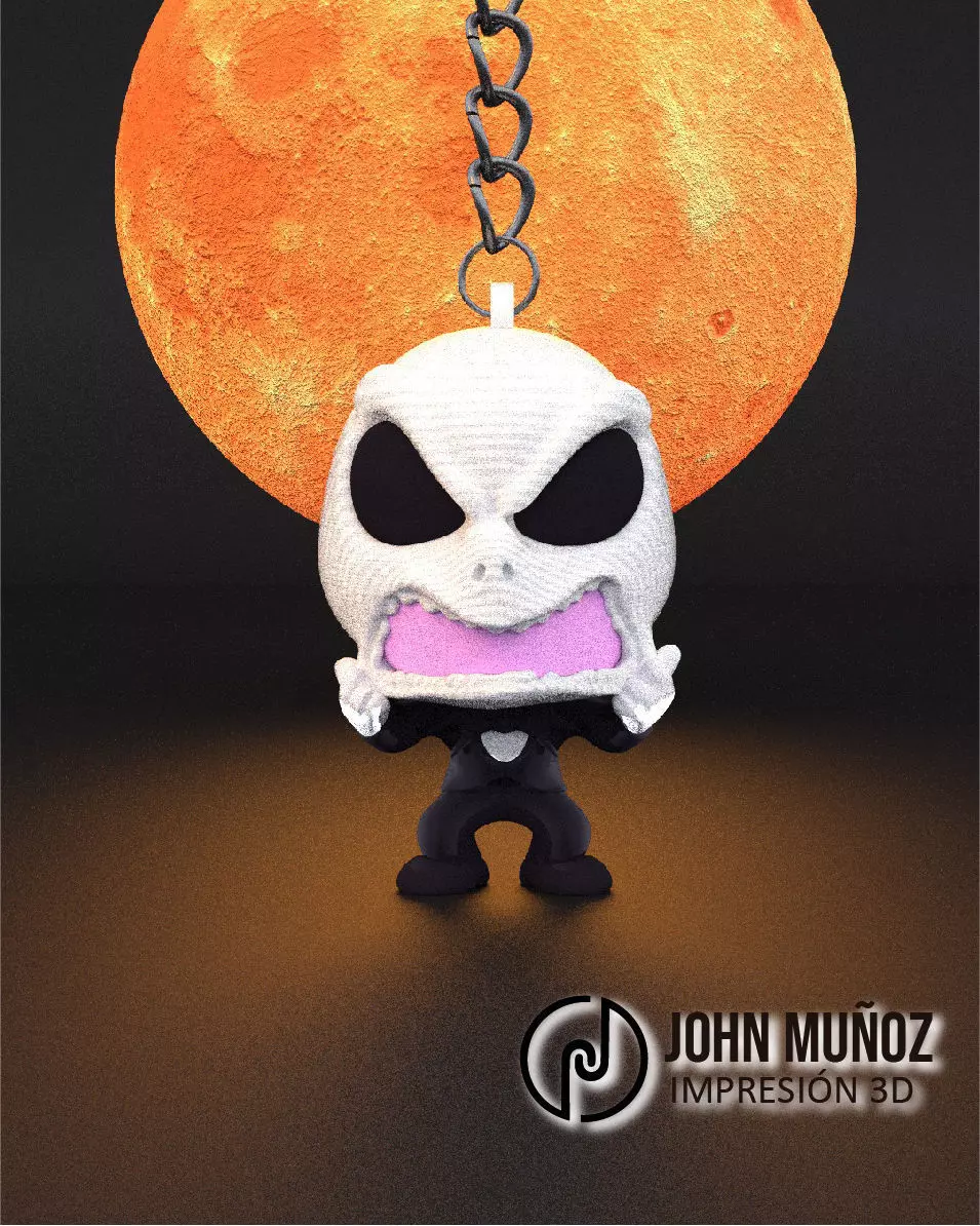 Jack Skellington Screamer - Articulated Version and Keychain 3D print model_2