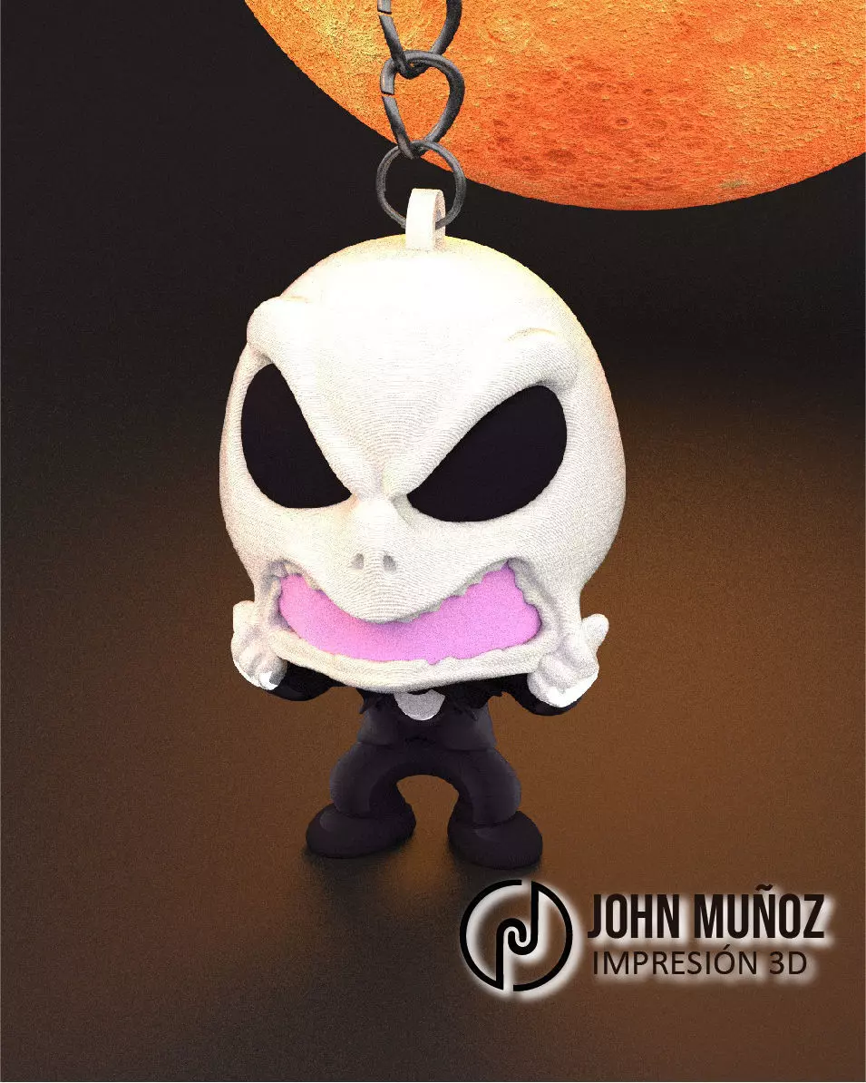 Jack Skellington Screamer - Articulated Version and Keychain 3D print model_1