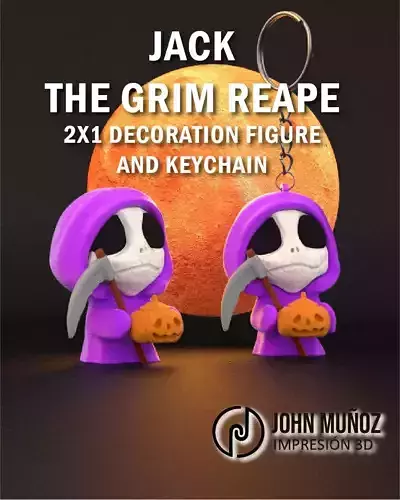 Jack The Grim Reaper - Articulated Version and Keychain 3D print model