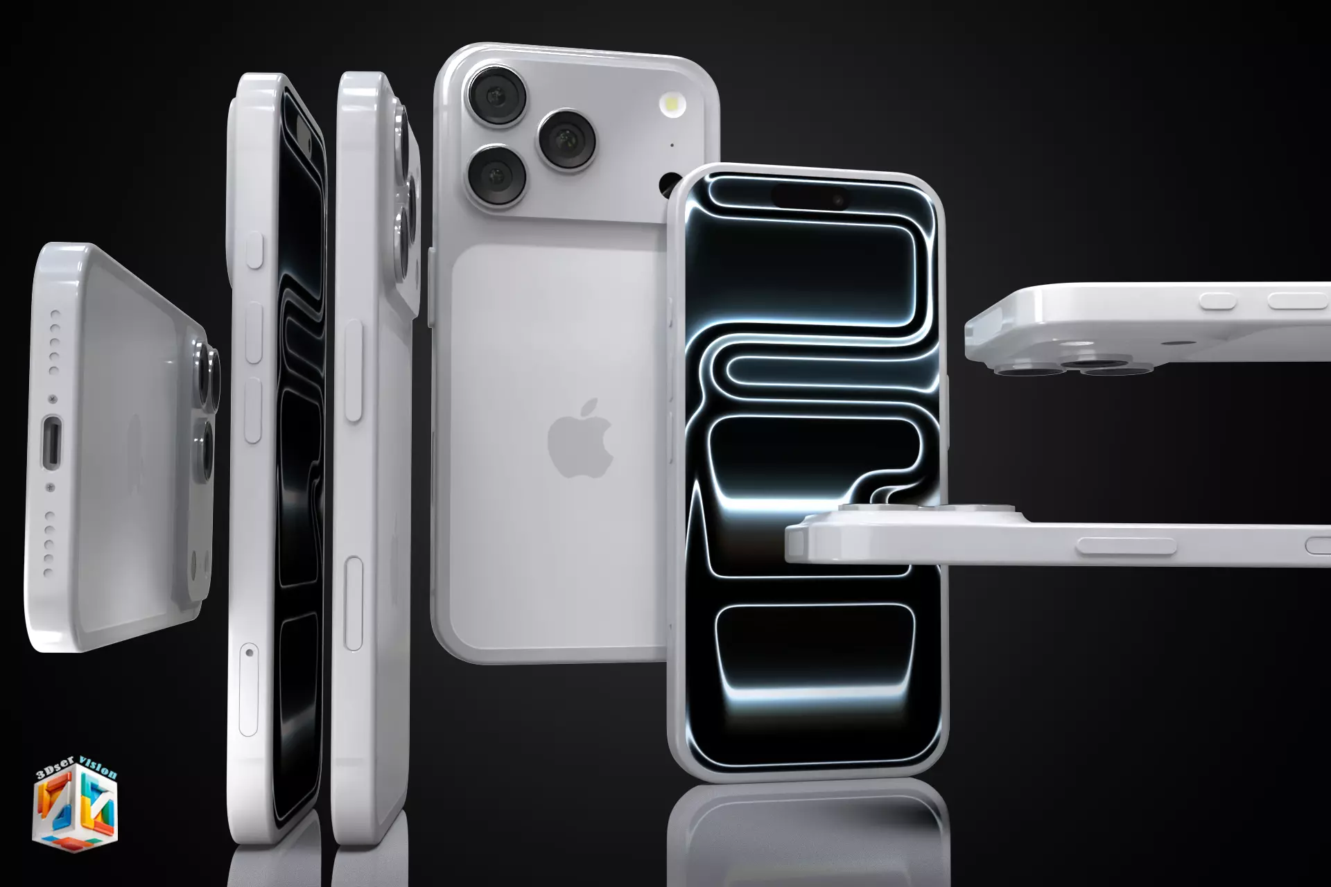 IPHONE 17 Pro Max - all colors 3D model_9