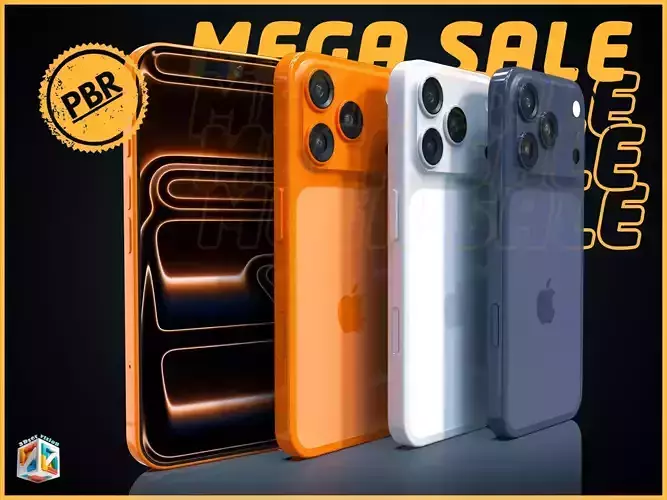 IPHONE 17 Pro Max - all colors 3D model