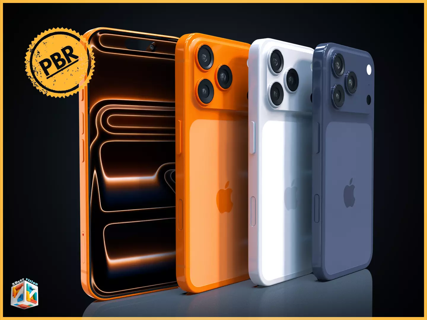 IPHONE 17 Pro Max - all colors 3D model_3