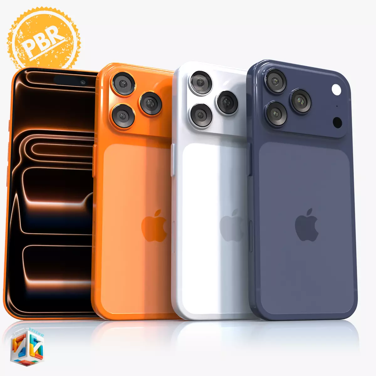 IPHONE 17 Pro Max - all colors 3D model_11