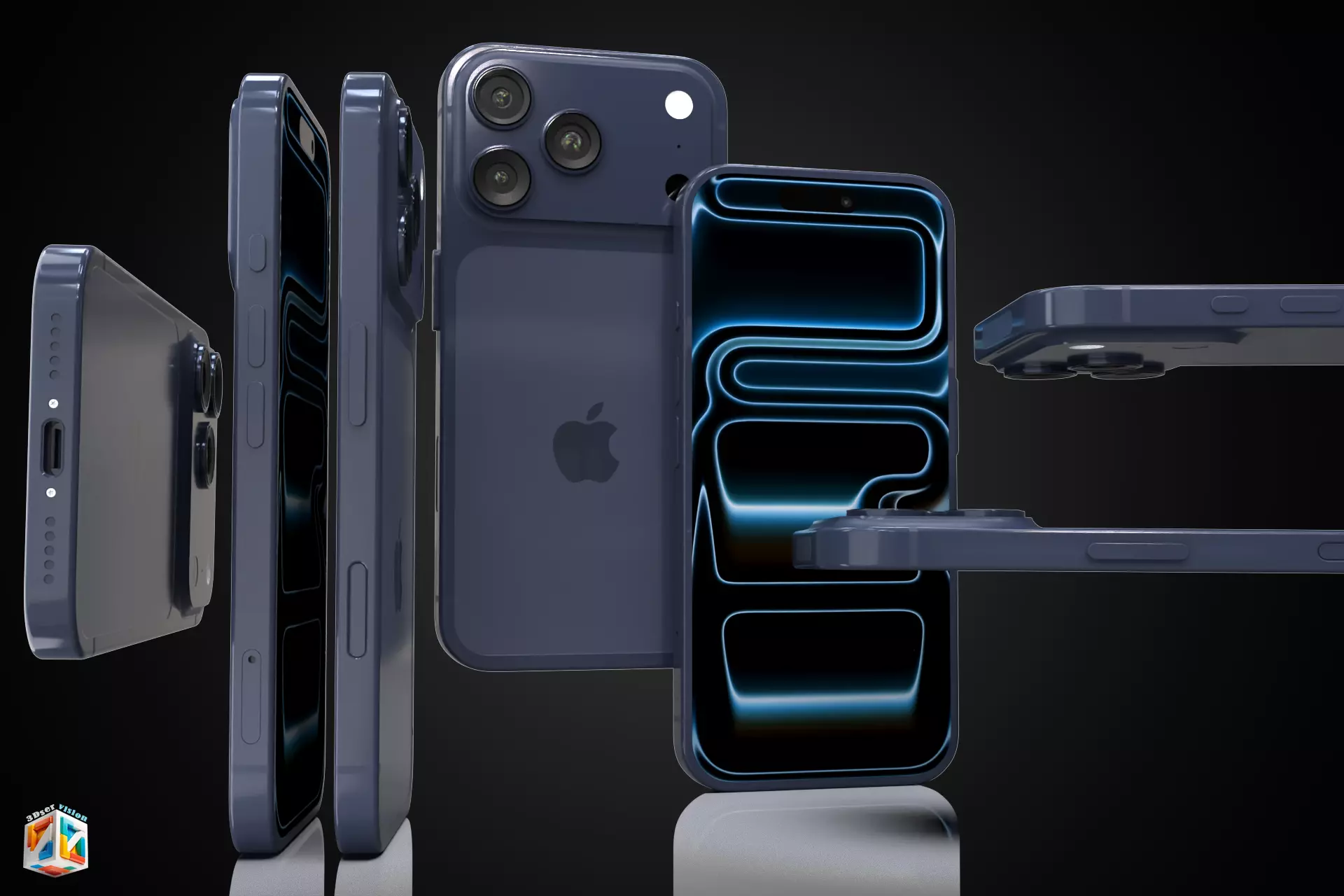 IPHONE 17 Pro Max - all colors 3D model_5