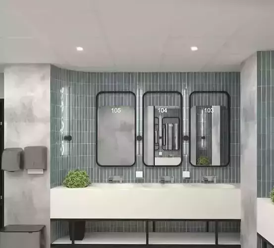 Modern Bathroom  WC Interior Design   3ds Max  V Ray