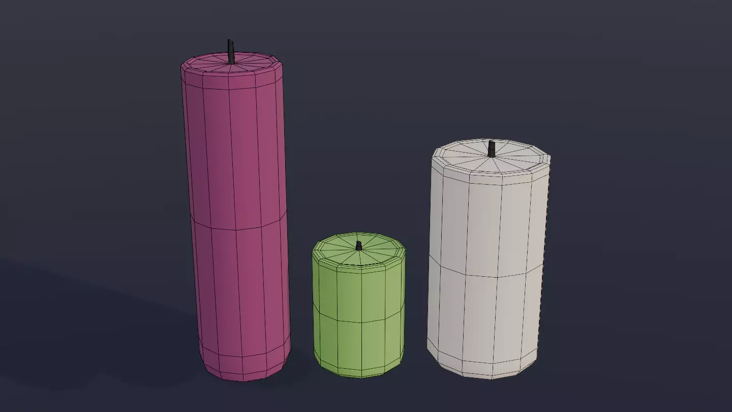 Halloween Set Low-poly 3D model_7