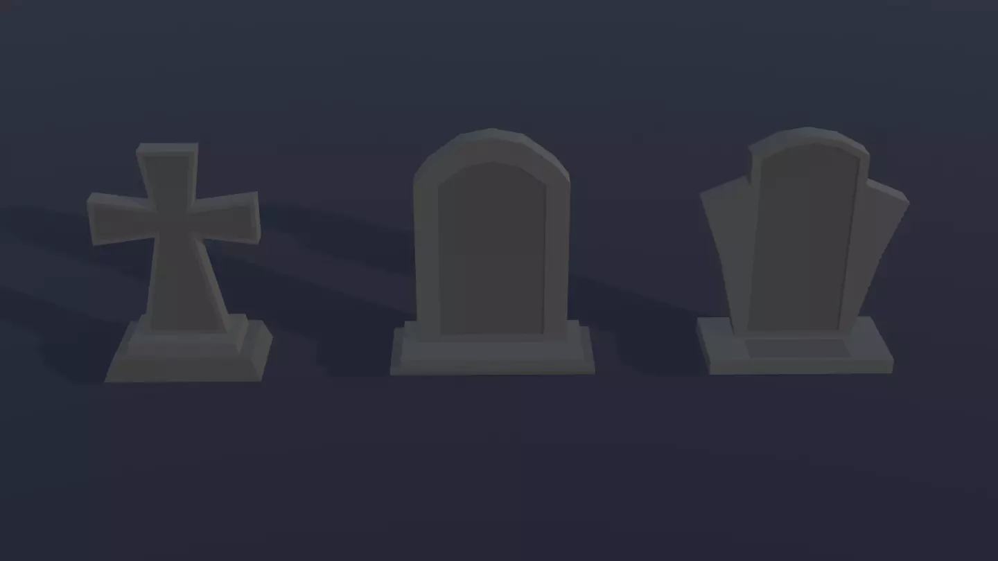 Halloween Set Low-poly 3D model_12
