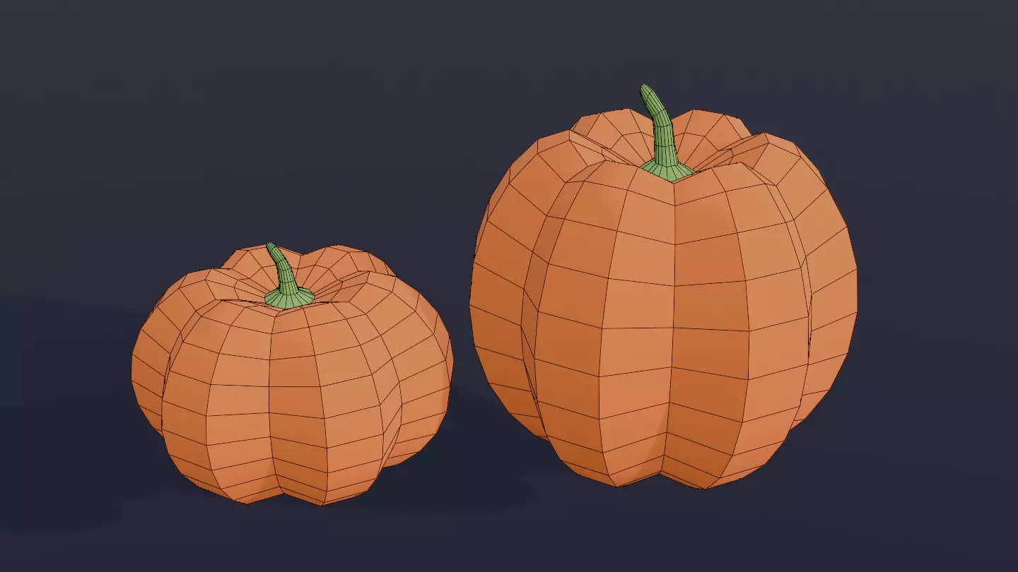 Halloween Set Low-poly 3D model_5