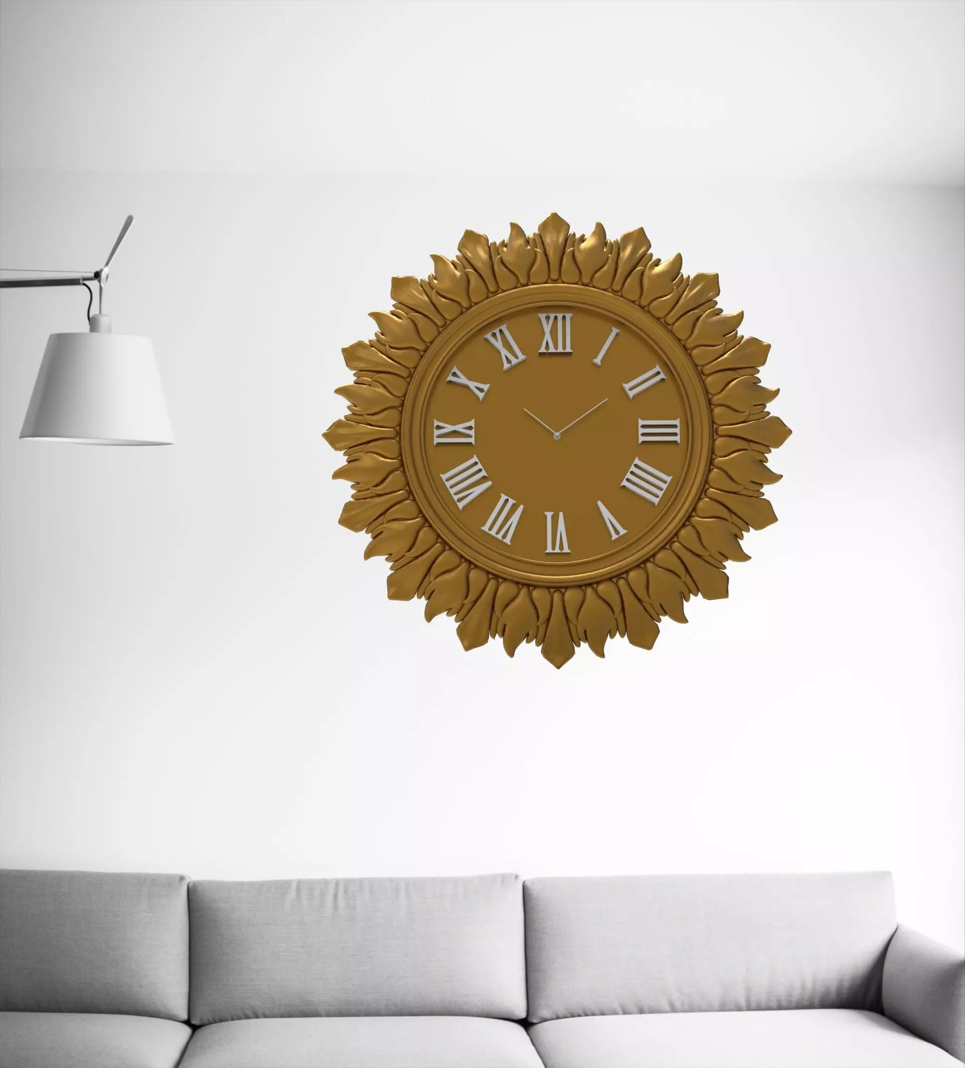 Wall clock 20 cm 3D print model_0