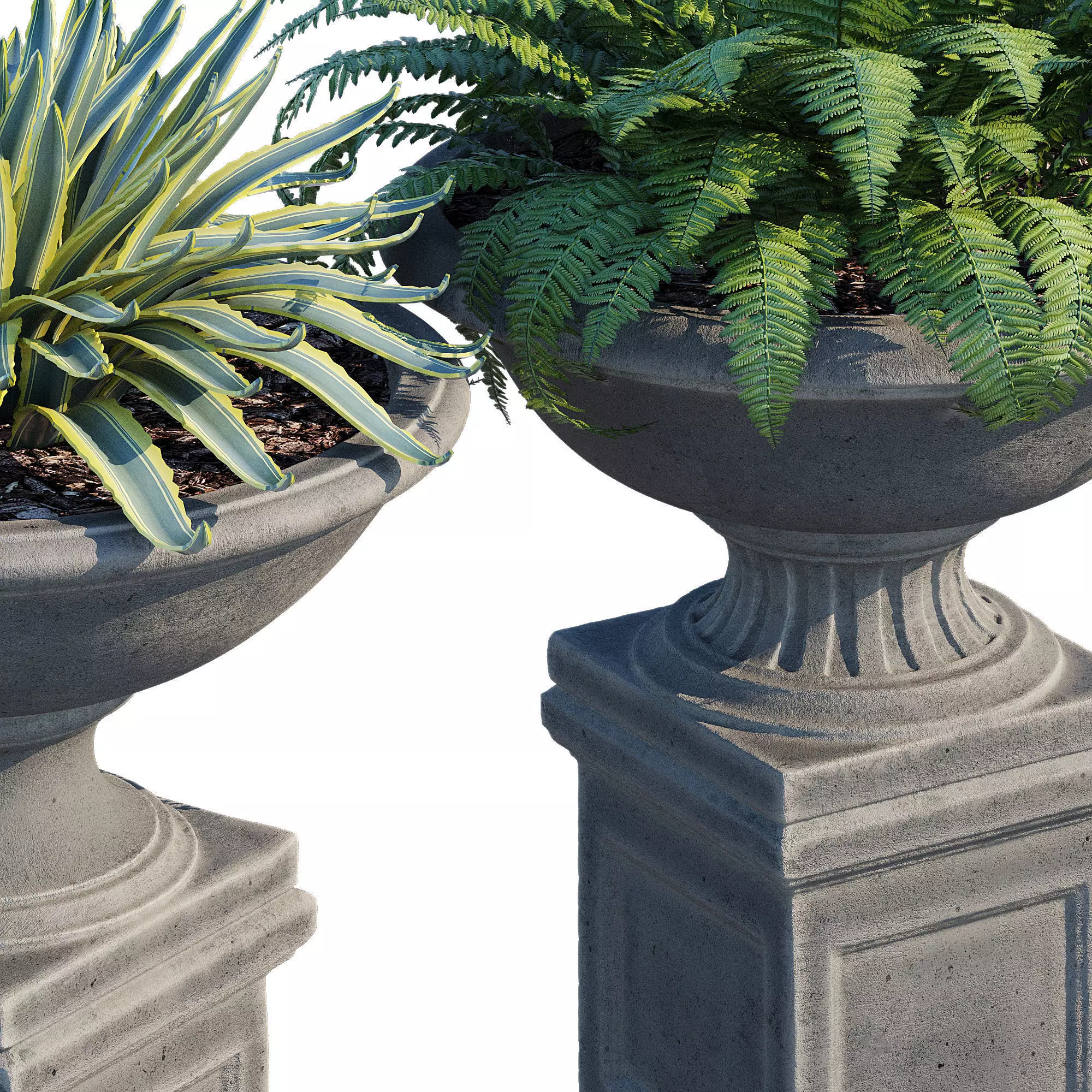 Three urn 3D model_4