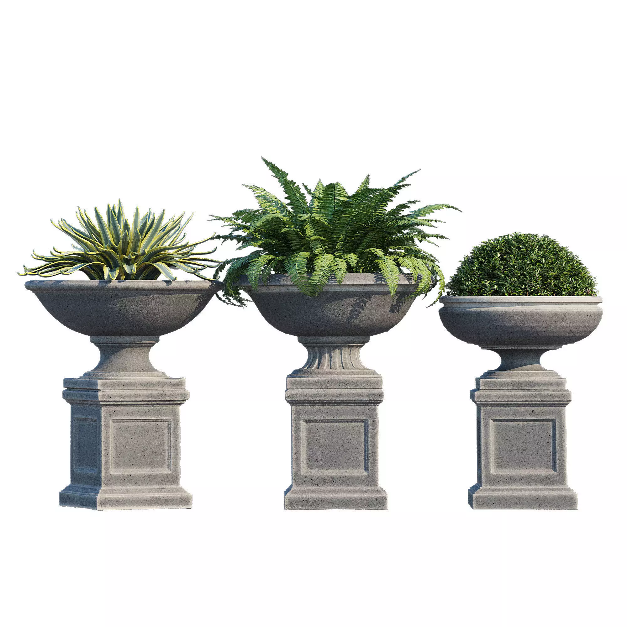 Three urn 3D model_1