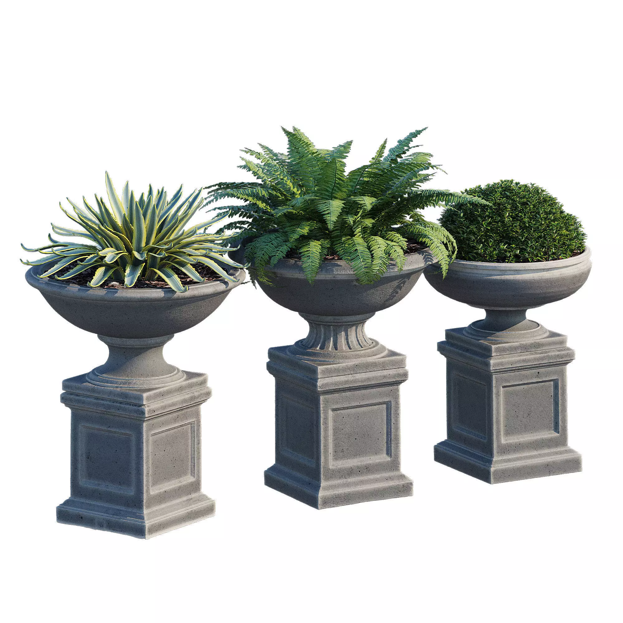 Three urn 3D model_0