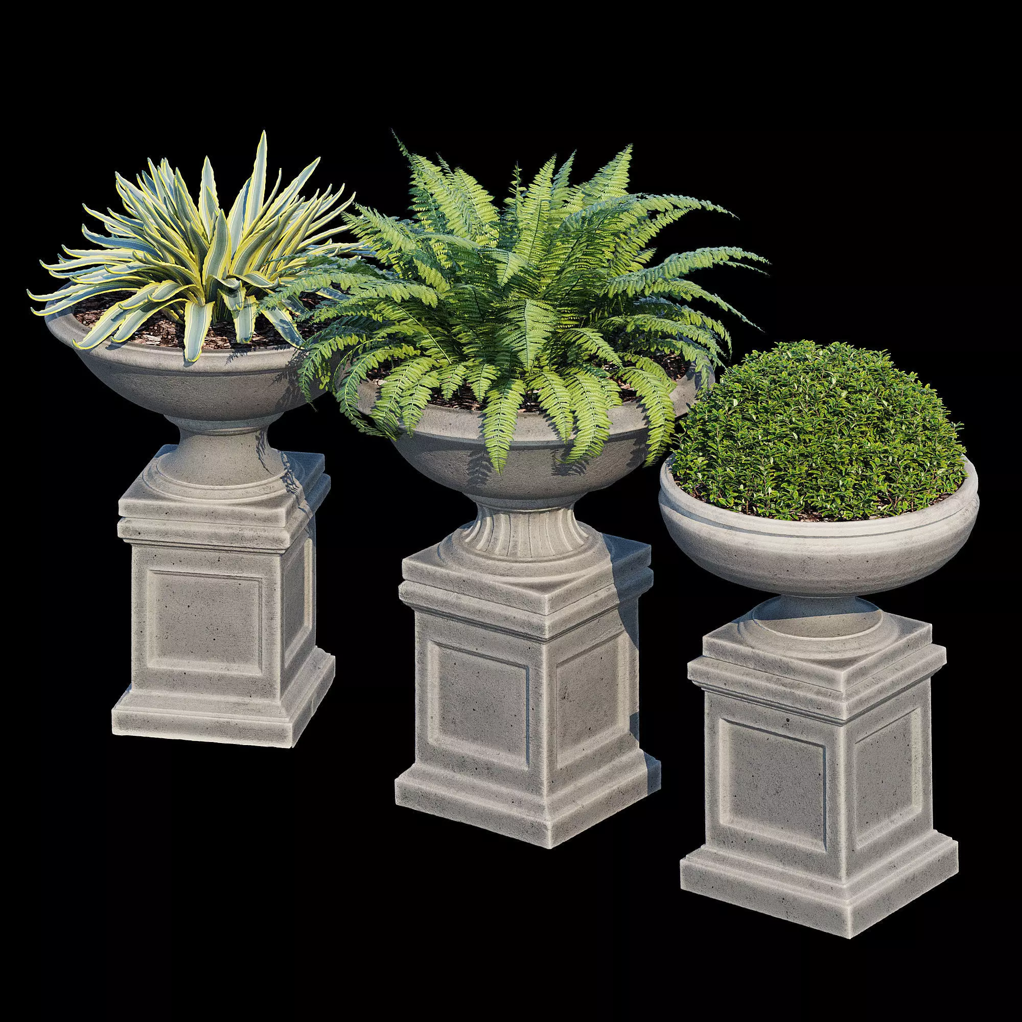 Three urn 3D model_10