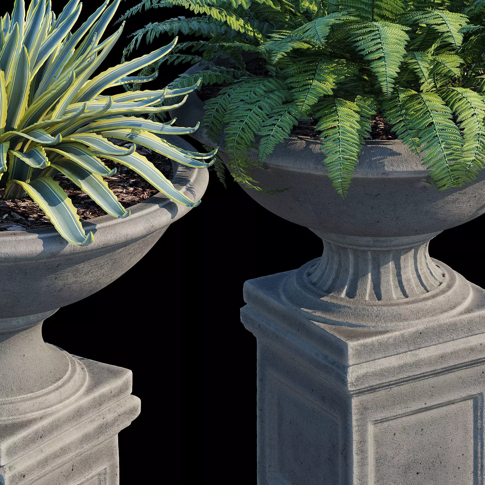 Three urn 3D model_12